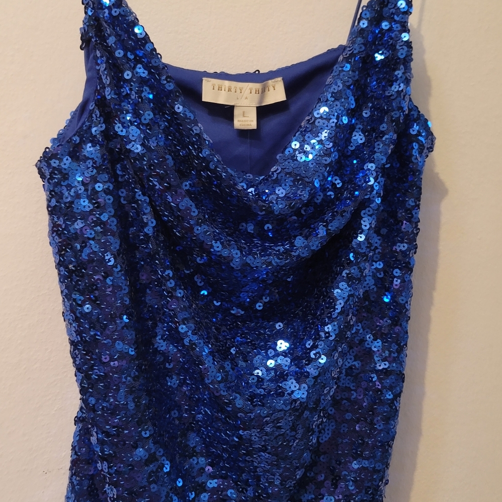 Blouse Blue Sequins